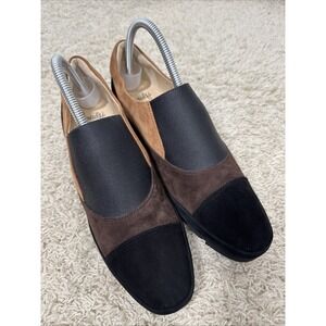 Amalfi by Rangoni Italian Color Block Suede Slip On Luxury Loafer Size 9 Comfort